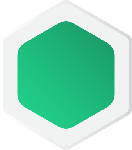 Hex Border Green Round